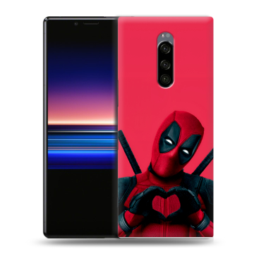 Силиконовый чехол на Sony Xperia 1 с принтом Дедпул Deadpool Силиконовый чехол на Sony Xperia 1 с принтом Дедпул Deadpool