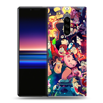 Силиконовый чехол на Sony Xperia 1 с принтом Gravity Falls Гравити Фолз Силиконовый чехол на Sony Xperia 1 с принтом Gravity Falls Гравити Фолз
