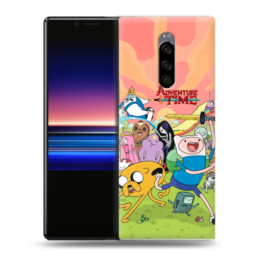 Силиконовый чехол на Sony Xperia 1 с принтом Adventure time Время приключений Силиконовый чехол на Sony Xperia 1 с принтом Adventure time Время приключений