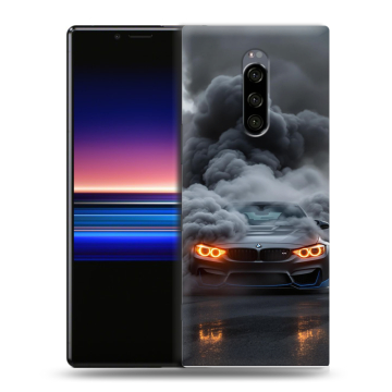 Силиконовый чехол на Sony Xperia 1 с принтом BMW БМВ