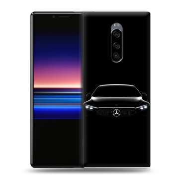 Силиконовый чехол на Sony Xperia 1 с принтом Mercedes Мерседес Силиконовый чехол на Sony Xperia 1 с принтом Mercedes Мерседес