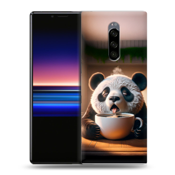 Силиконовый чехол на Sony Xperia 1 с принтом смешная панда Силиконовый чехол на Sony Xperia 1 с принтом смешная панда