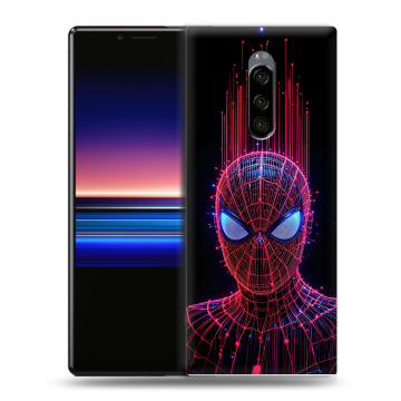 Силиконовый чехол на Sony Xperia 1 с принтом Spiderman Человек паук Силиконовый чехол на Sony Xperia 1 с принтом Spiderman Человек паук