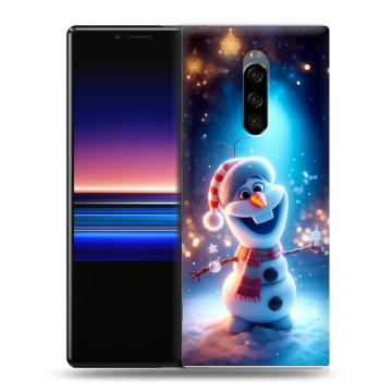Силиконовый чехол на Sony Xperia 1 с принтом Новый год Силиконовый чехол на Sony Xperia 1 с принтом Новый год
