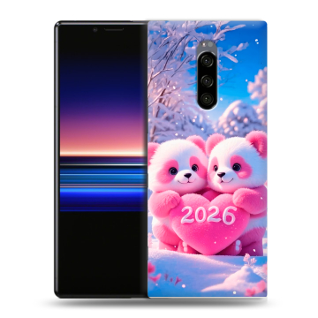 Силиконовый чехол на Sony Xperia 1 с принтом Новый год Силиконовый чехол на Sony Xperia 1 с принтом Новый год