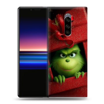 Силиконовый чехол на Sony Xperia 1 с принтом Новый год Силиконовый чехол на Sony Xperia 1 с принтом Новый год