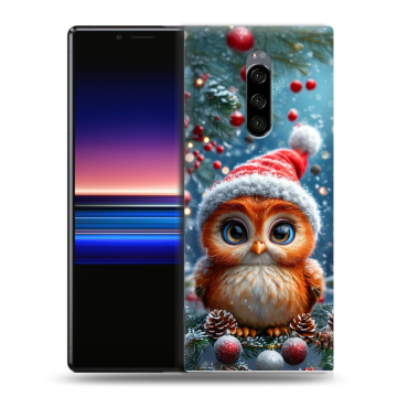 Силиконовый чехол на Sony Xperia 1 с принтом Новый год Силиконовый чехол на Sony Xperia 1 с принтом Новый год