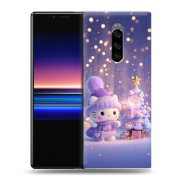 Силиконовый чехол на Sony Xperia 1 с принтом Новый год Силиконовый чехол на Sony Xperia 1 с принтом Новый год