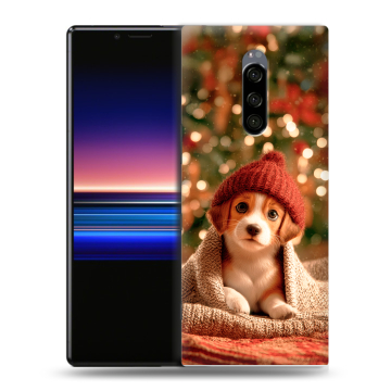 Силиконовый чехол на Sony Xperia 1 с принтом Новый год Силиконовый чехол на Sony Xperia 1 с принтом Новый год