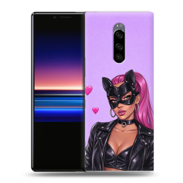 Силиконовый чехол на Sony Xperia 1 с принтом женский Силиконовый чехол на Sony Xperia 1 с принтом женский