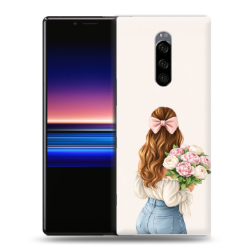 Силиконовый чехол на Sony Xperia 1 с принтом женский Силиконовый чехол на Sony Xperia 1 с принтом женский