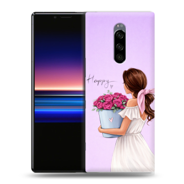 Силиконовый чехол на Sony Xperia 1 с принтом женский Силиконовый чехол на Sony Xperia 1 с принтом женский