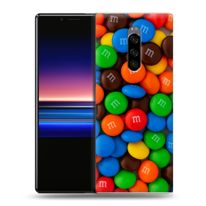 Силиконовый чехол на Sony Xperia 1 с принтом Конфеты Силиконовый чехол на Sony Xperia 1 с принтом Конфеты