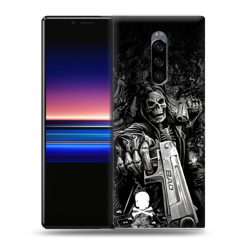 Силиконовый чехол на Sony Xperia 1 с принтом Скелет Силиконовый чехол на Sony Xperia 1 с принтом Скелет