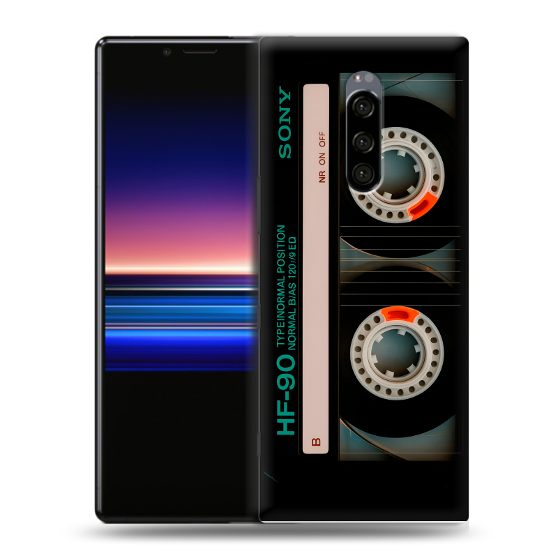 Силиконовый чехол на Sony Xperia 1 с принтом Кассета Силиконовый чехол на Sony Xperia 1 с принтом Кассета