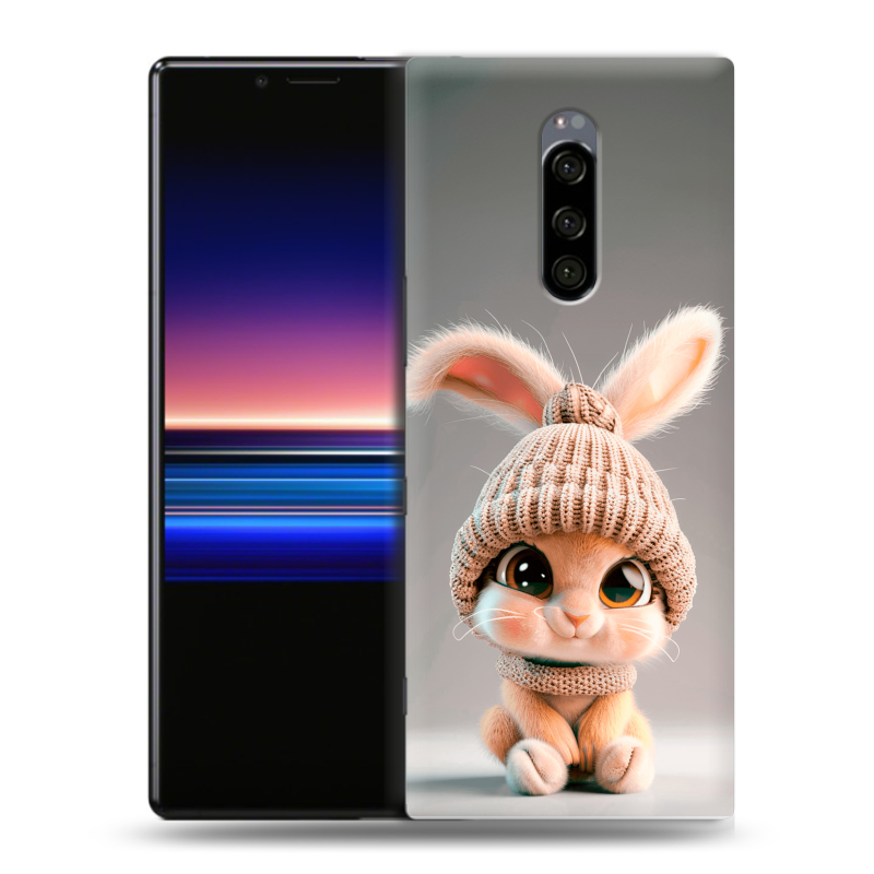 Силиконовый чехол на Sony Xperia 1 с принтом Кролик Силиконовый чехол на Sony Xperia 1 с принтом Кролик