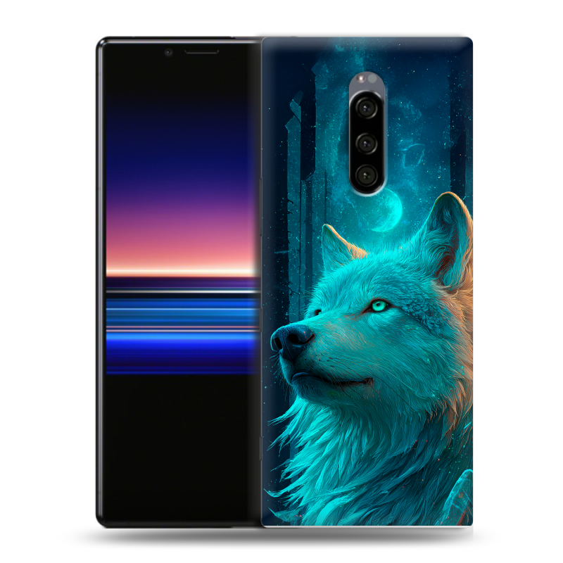 Пластиковый чехол на Sony Xperia 1 с принтом бабочки саккура Пластиковый чехол на Sony Xperia 1 с принтом бабочки саккура