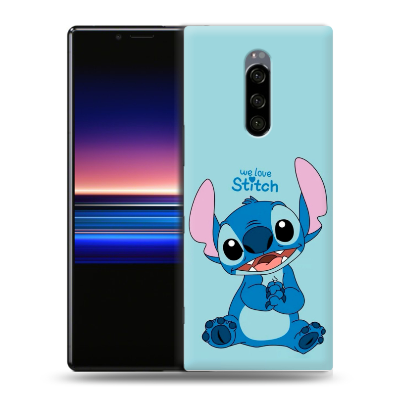 Силиконовый чехол на Sony Xperia 1 с принтом Лило и Стич Силиконовый чехол на Sony Xperia 1 с принтом Лило и Стич