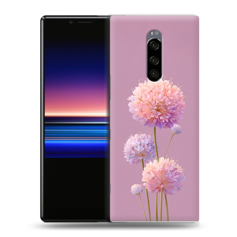 Силиконовый чехол на Sony Xperia 1 с принтом Цветы Силиконовый чехол на Sony Xperia 1 с принтом Цветы