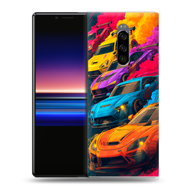 Силиконовый чехол на Sony Xperia 1 с принтом Тачки Силиконовый чехол на Sony Xperia 1 с принтом Тачки