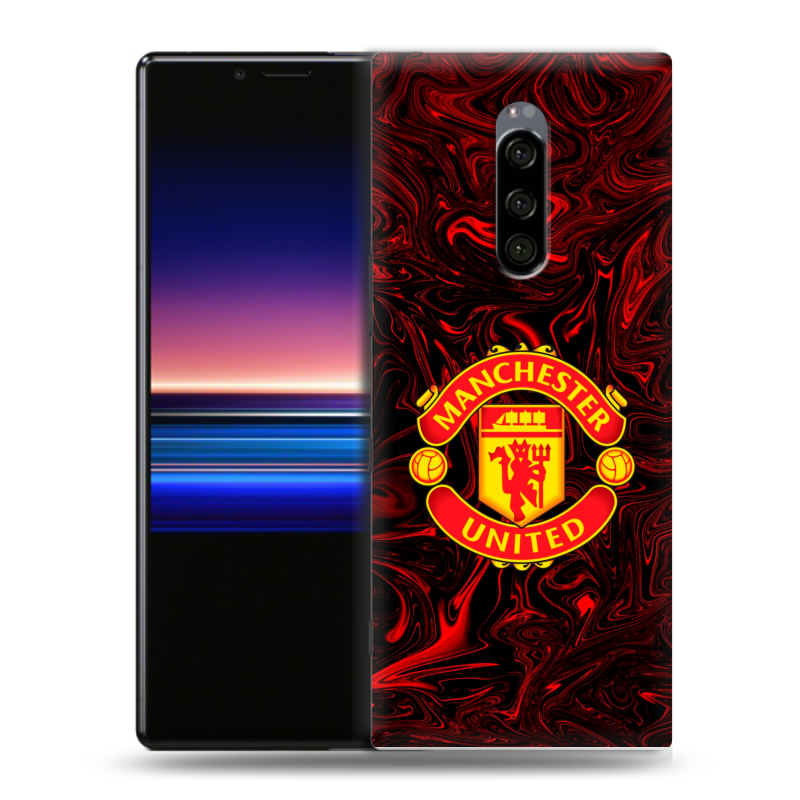 Пластиковый чехол на Sony Xperia 1 с принтом Manchester United Пластиковый чехол на Sony Xperia 1 с принтом Manchester United