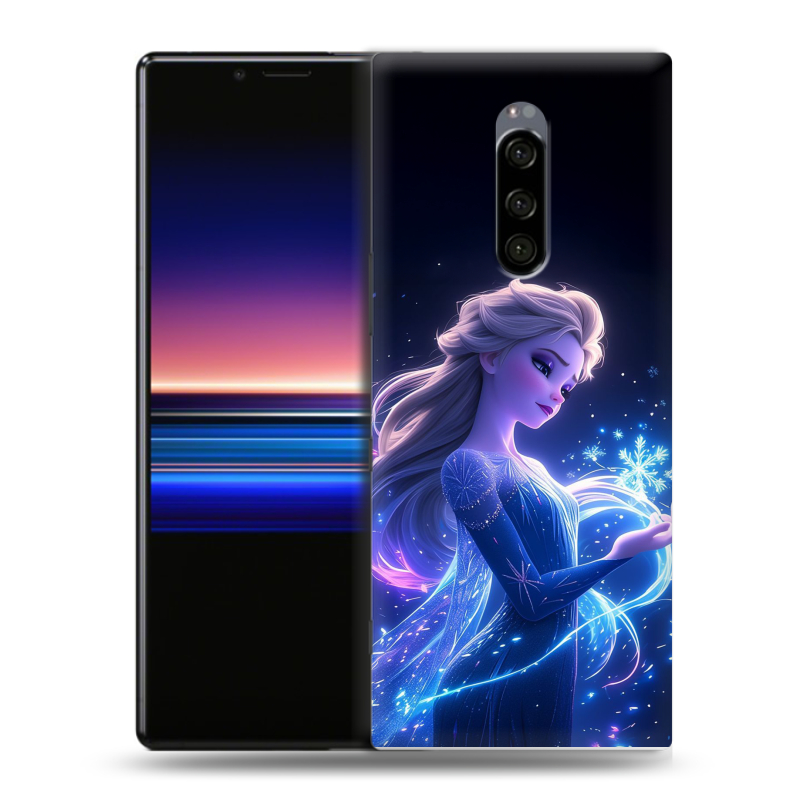 Пластиковый чехол на Sony Xperia 1 с принтом Холодное сердце Frozen Пластиковый чехол на Sony Xperia 1 с принтом Холодное сердце Frozen