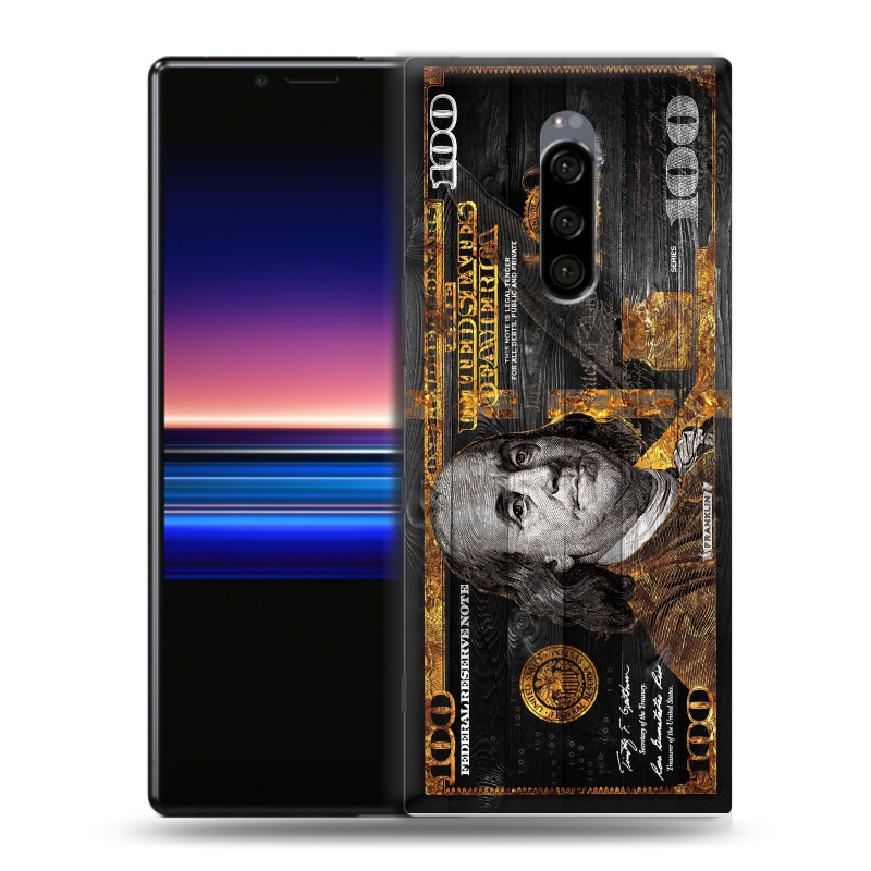 Силиконовый чехол на Sony Xperia 1 с принтом Доллар деньги Силиконовый чехол на Sony Xperia 1 с принтом Доллар деньги