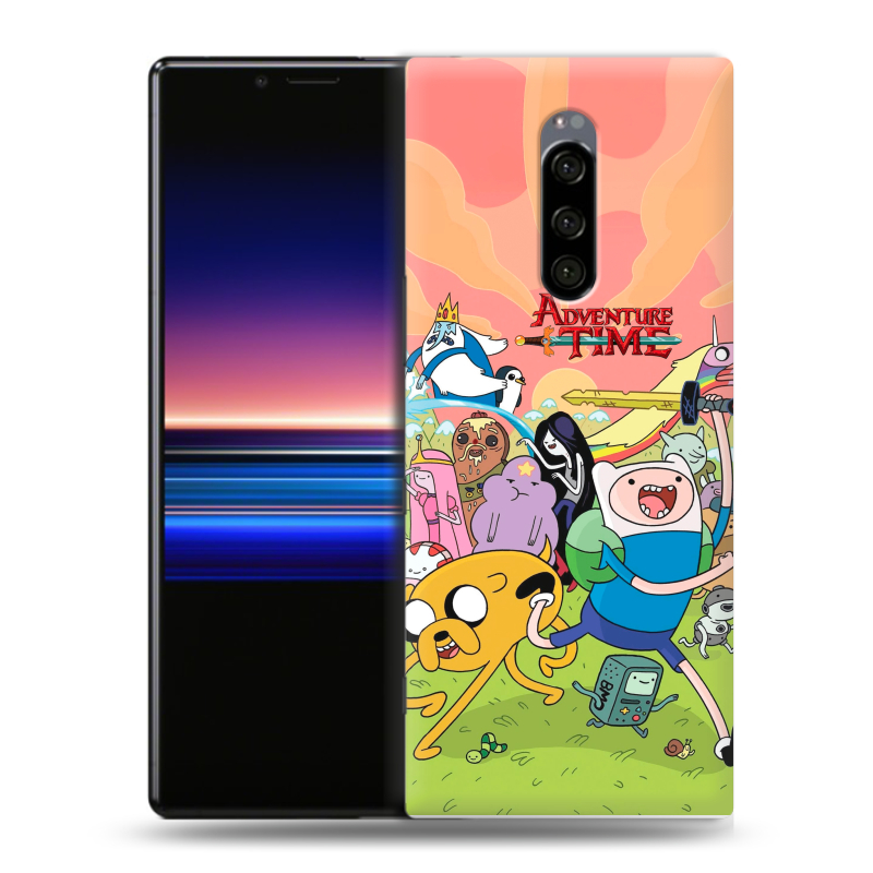 Силиконовый чехол на Sony Xperia 1 с принтом Adventure time Время приключений Силиконовый чехол на Sony Xperia 1 с принтом Adventure time Время приключений