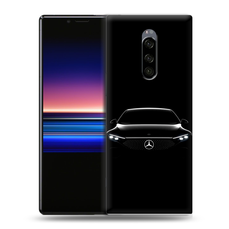 Пластиковый чехол на Sony Xperia 1 с принтом Mercedes Мерседес Пластиковый чехол на Sony Xperia 1 с принтом Mercedes Мерседес