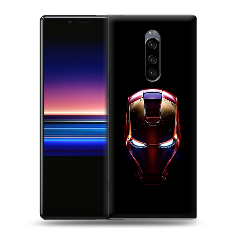 Силиконовый чехол на Sony Xperia 1 с принтом IronMan Железный человек Силиконовый чехол на Sony Xperia 1 с принтом IronMan Железный человек