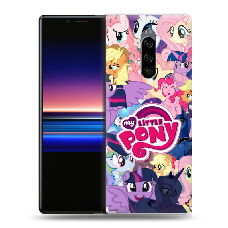 Пластиковый чехол на Sony Xperia 1 с принтом My little pony Дружба чудо Пластиковый чехол на Sony Xperia 1 с принтом My little pony Дружба чудо