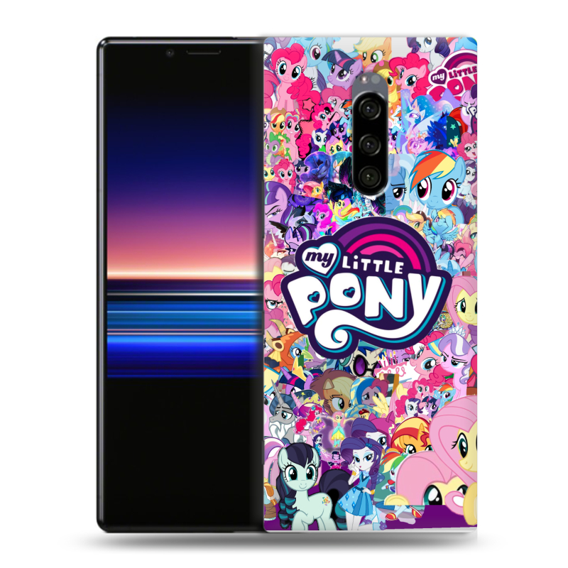 Силиконовый чехол на Sony Xperia 1 с принтом My little pony Дружба чудо Силиконовый чехол на Sony Xperia 1 с принтом My little pony Дружба чудо