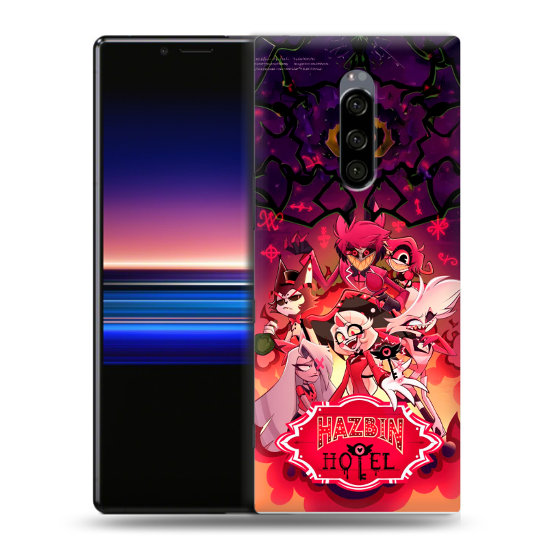 Силиконовый чехол на Sony Xperia 1 с принтом Hazbin Hotel Отель Хазбин Силиконовый чехол на Sony Xperia 1 с принтом Hazbin Hotel Отель Хазбин