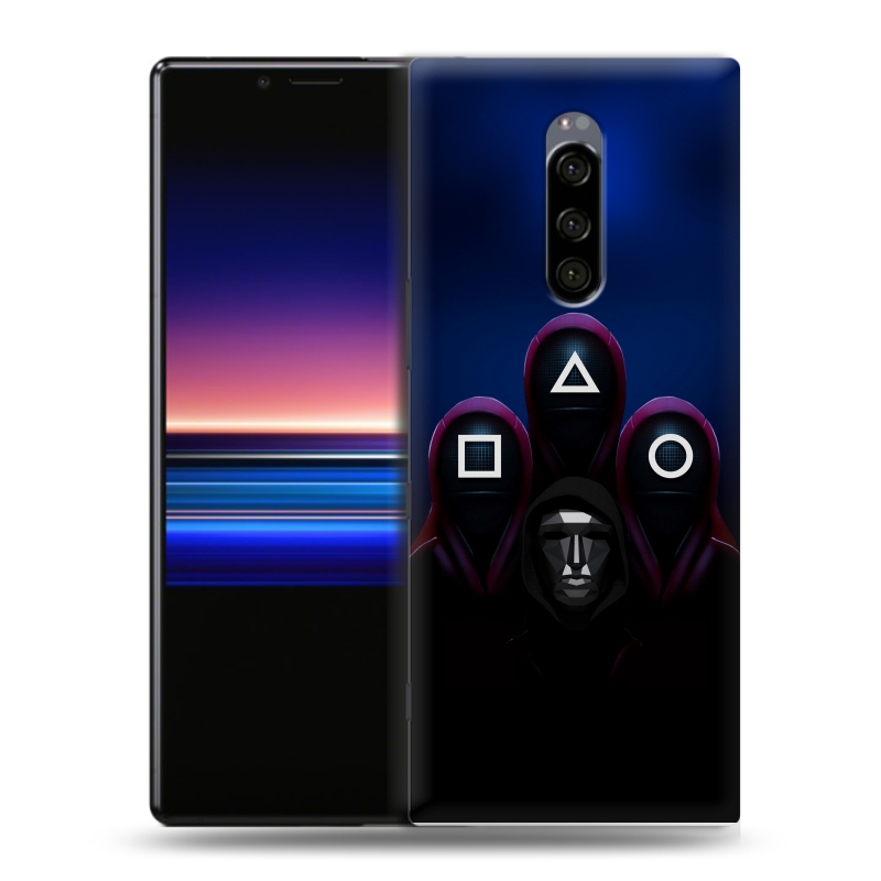 Пластиковый чехол на Sony Xperia 1 с принтом Игра Кальмара Пластиковый чехол на Sony Xperia 1 с принтом Игра Кальмара