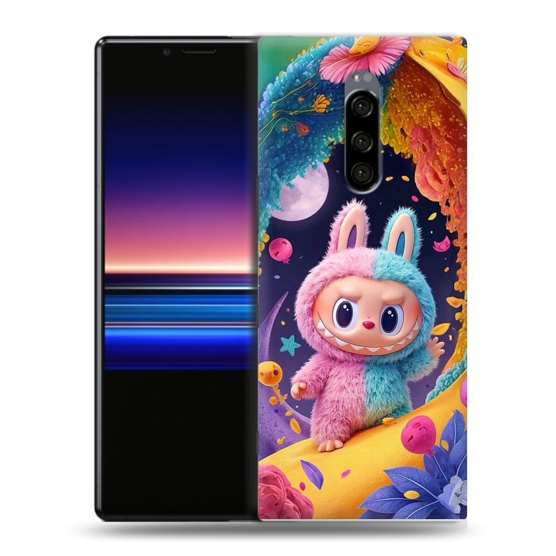 Силиконовый чехол на Sony Xperia 1 с принтом Labubu Лабубу Силиконовый чехол на Sony Xperia 1 с принтом Labubu Лабубу
