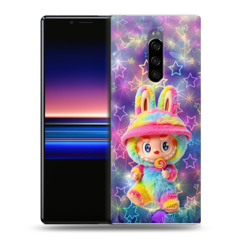 Силиконовый чехол на Sony Xperia 1 с принтом Labubu Лабубу Силиконовый чехол на Sony Xperia 1 с принтом Labubu Лабубу