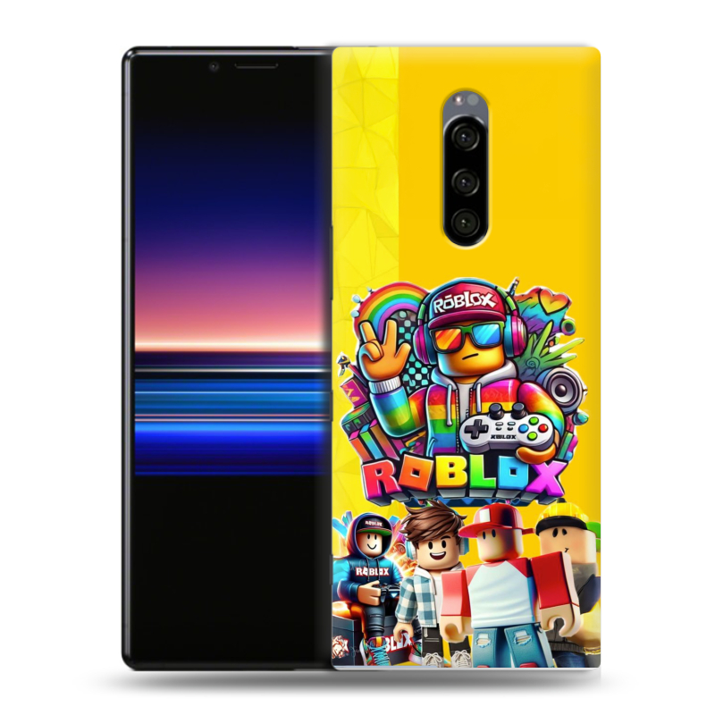 Пластиковый чехол на Sony Xperia 1 с принтом Roblox Роблокс Пластиковый чехол на Sony Xperia 1 с принтом Roblox Роблокс
