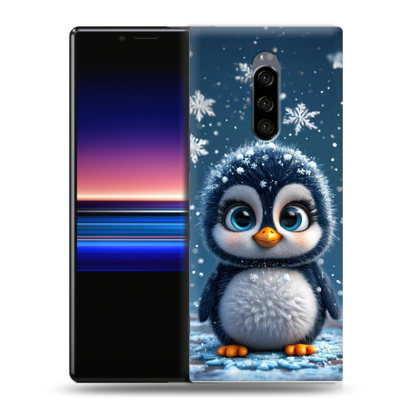 Силиконовый чехол на Sony Xperia 1 с принтом Новый год Силиконовый чехол на Sony Xperia 1 с принтом Новый год