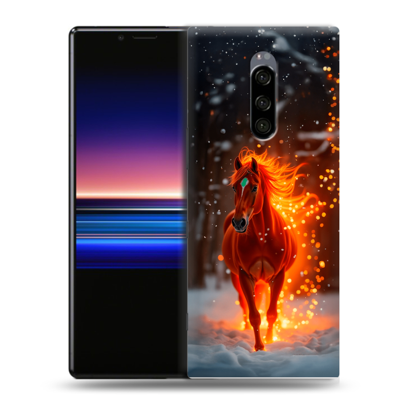 Пластиковый чехол на Sony Xperia 1 с принтом Новый год Пластиковый чехол на Sony Xperia 1 с принтом Новый год