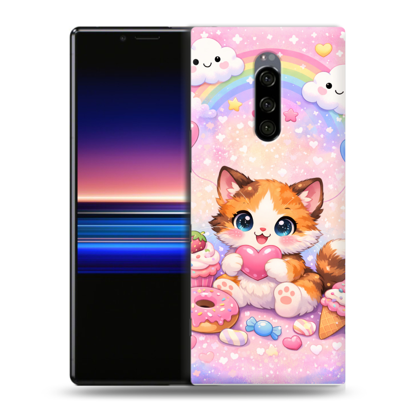 Силиконовый чехол на Sony Xperia 1 с принтом для девочек Силиконовый чехол на Sony Xperia 1 с принтом для девочек