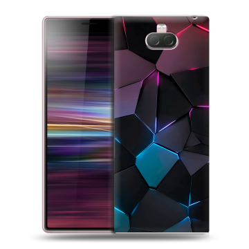 Силиконовый чехол на Sony Xperia 10 с принтом Геометрия неона Силиконовый чехол на Sony Xperia 10 с принтом Геометрия неона