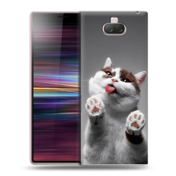 Силиконовый чехол на Sony Xperia 10 с принтом Коты Силиконовый чехол на Sony Xperia 10 с принтом Коты