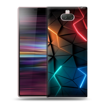 Силиконовый чехол на Sony Xperia 10 с принтом Абстракция неон Силиконовый чехол на Sony Xperia 10 с принтом Абстракция неон