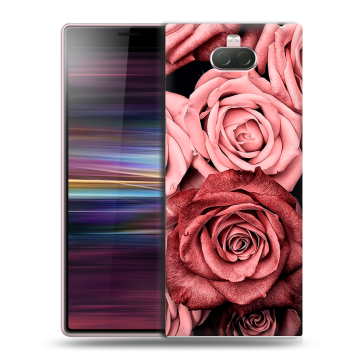Силиконовый чехол на Sony Xperia 10 с принтом Цветы розы Силиконовый чехол на Sony Xperia 10 с принтом Цветы розы