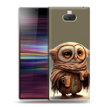 Силиконовый чехол на Sony Xperia 10 с принтом Сова Силиконовый чехол на Sony Xperia 10 с принтом Сова