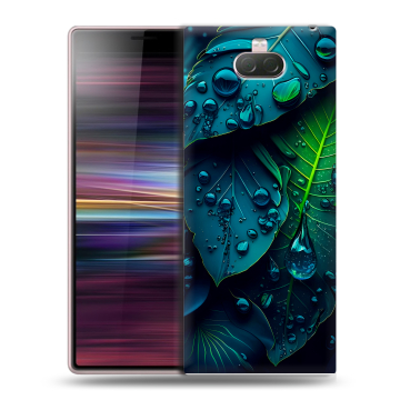 Силиконовый чехол на Sony Xperia 10 с принтом Листья Силиконовый чехол на Sony Xperia 10 с принтом Листья