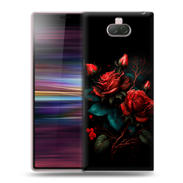 Силиконовый чехол на Sony Xperia 10 с принтом Розы красные Силиконовый чехол на Sony Xperia 10 с принтом Розы красные