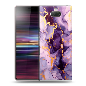 Силиконовый чехол на Sony Xperia 10 с принтом Мрамор Силиконовый чехол на Sony Xperia 10 с принтом Мрамор