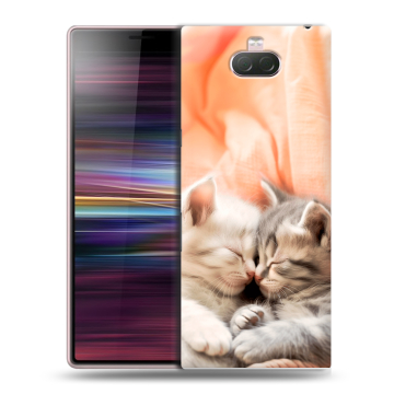 Силиконовый чехол на Sony Xperia 10 с принтом Котята Силиконовый чехол на Sony Xperia 10 с принтом Котята