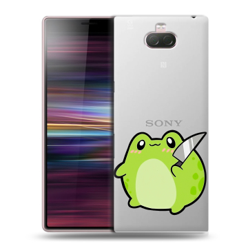 Силиконовый чехол на Sony Xperia 10 с принтом Лягушенок Силиконовый чехол на Sony Xperia 10 с принтом Лягушенок